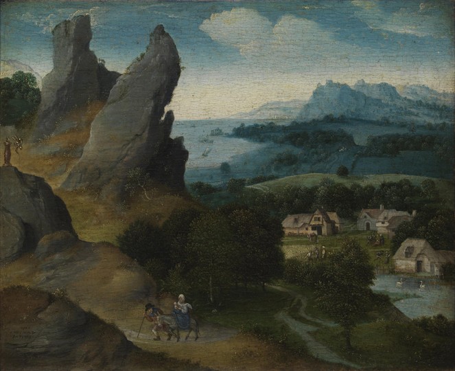 Du betrachtest gerade Joachim Patinir: Landschaft mit der Flucht nach Ägypten